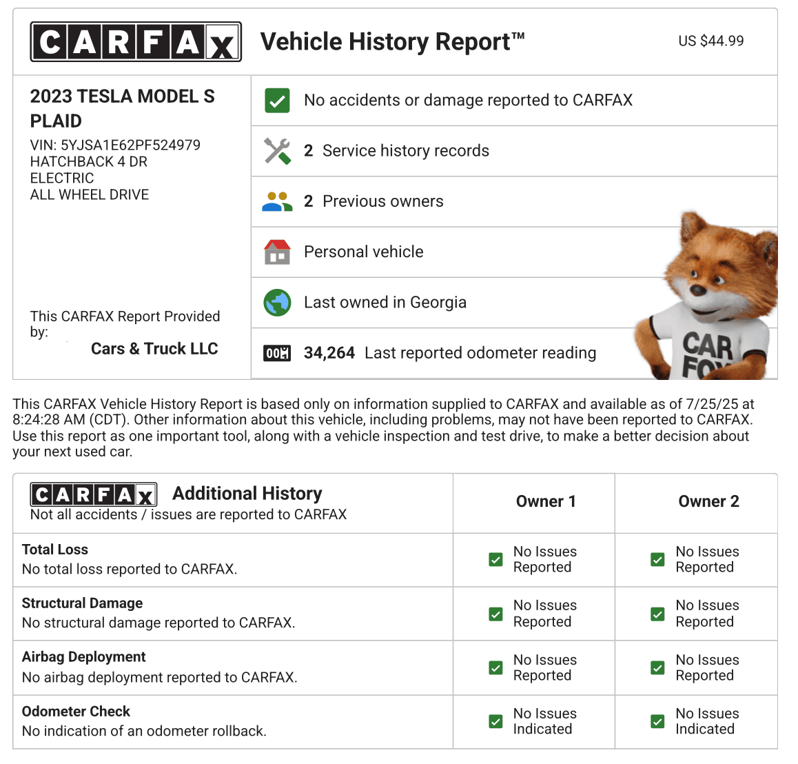 Carfaxdeals Report